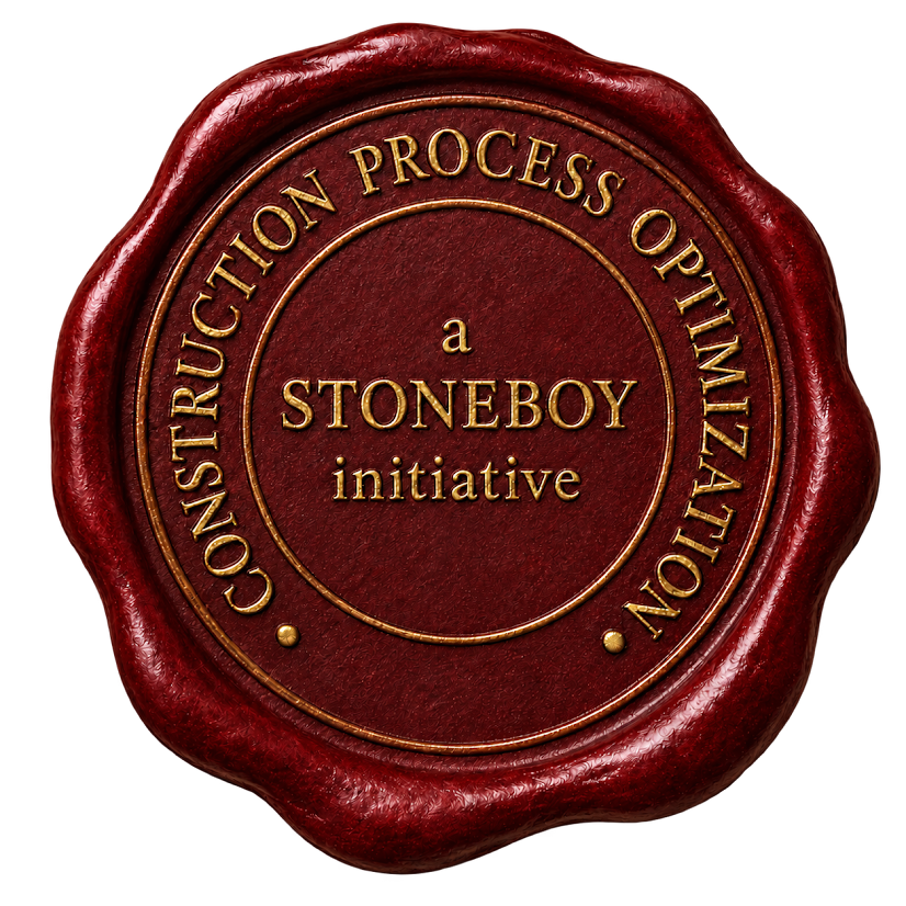 Construction Process Optimization Stoneboy initiative wax seal